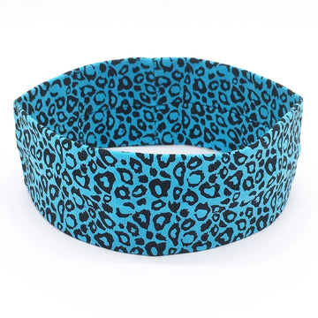 Colorful leopard print elastic cotton sports yoga running headband face wash headband