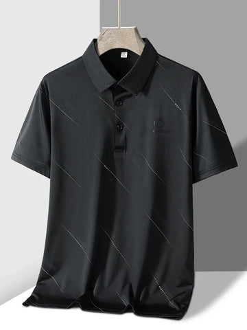 TFETTERS 2025 Men's Summer Polo Shirt Short Sleeve Quick Drying Golf Suit Sport Tops Turn Down Collar Free Delivery