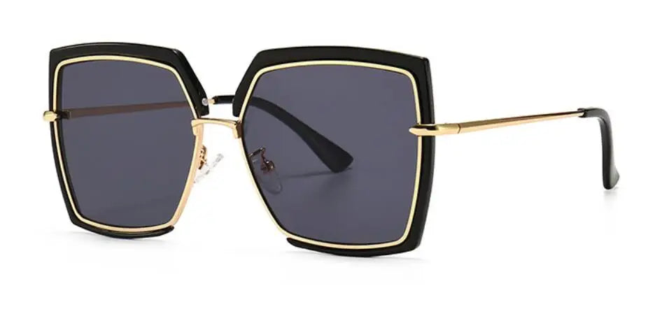 Vintage Square Sunglasses Women Luxury Brand Oversized Sun Glasses Female Retro Leopard Fashion Gradient Eyewear UV400 Oculos