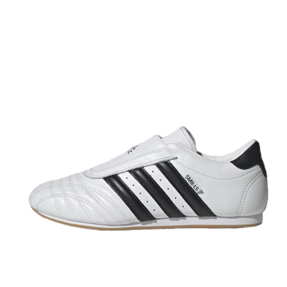 adidas Taekwondo Taekwondo Men's and Women's Simple Classic Retro Non-slip Wear-resistant Casual Low Top Shoes Silver White