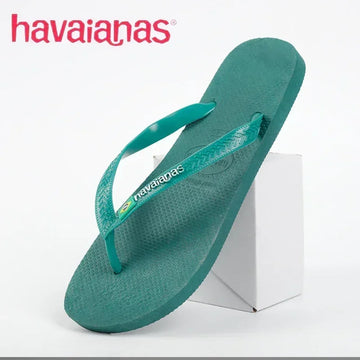 Outdoor Havaianas Men's and Women's Solid Color Rubber Anti Slip Men's Word Slippers Beach Shoes