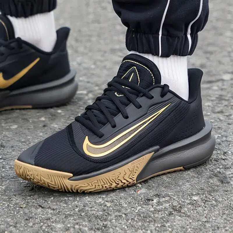 Nike men's shoes 2025 spring new PRECISION VII anti-slip shock absorption training combat basketball shoes FN4322-006