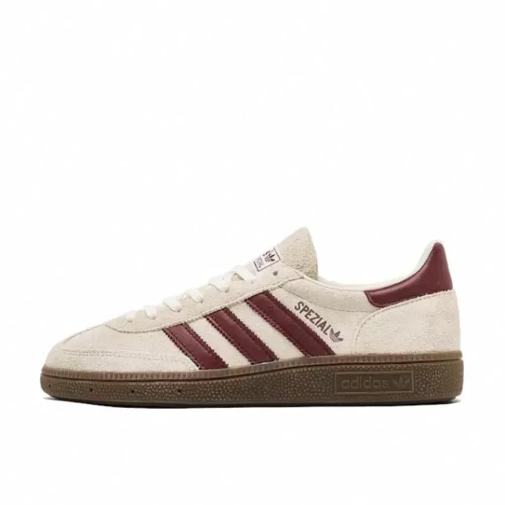 Adidas Handball Spzl Men's and Women's Fashion Low Top Board Shoes Comfortable Non-slip Wear-resistant Black and White Colorway