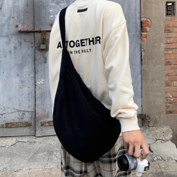 Retro Autumn and Winter Dumpling Bag Shoulder Bag Unisex Handbag Large Capacity Canvas Bag Harajuku Idle Sle Tote Bags for Women