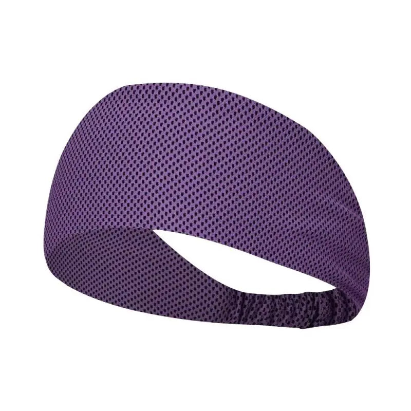Cooling Sports Headband Women Men Elastic Non-Slip Sweatband Moisture Wicking Hairbad Head Band for Yoga Hiking Gym Running