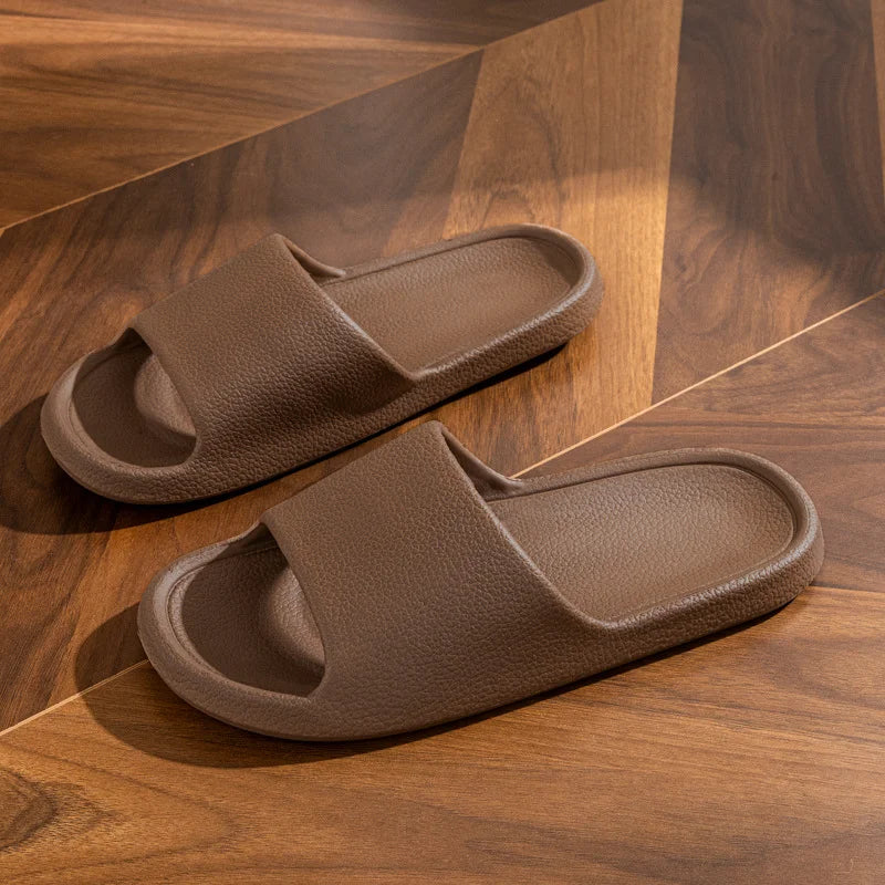 2024 Summer Slippers Men Women Soft Indoor Home Flat Sandals Fashion Flip Flops Beach Shoes Man Couple Non-Slip Bathroom Slides