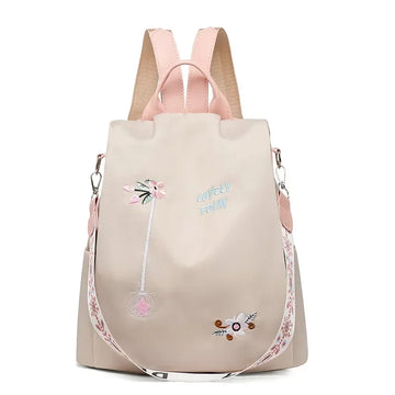 Oxford Women Backpack Fashion Casual Embroidery School Bag Waterproof Female Large Capacity Travel Shoulder Handbags Shopping