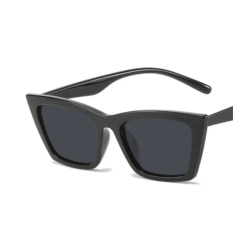 1pc  Vintage Cat Eye Sunglasses Women Square Small Frame Sun Glasses Female Retro Shades Fashion Large-frame Sunglasses