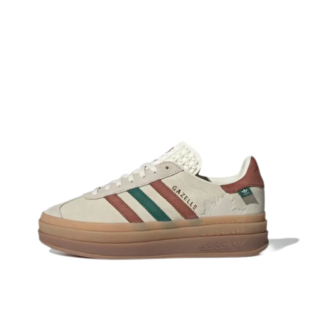adidas originals GAZELLE BOLD Bold Casual Versatile Fashion Sports Low Top Board Shoes Women's ash powdered