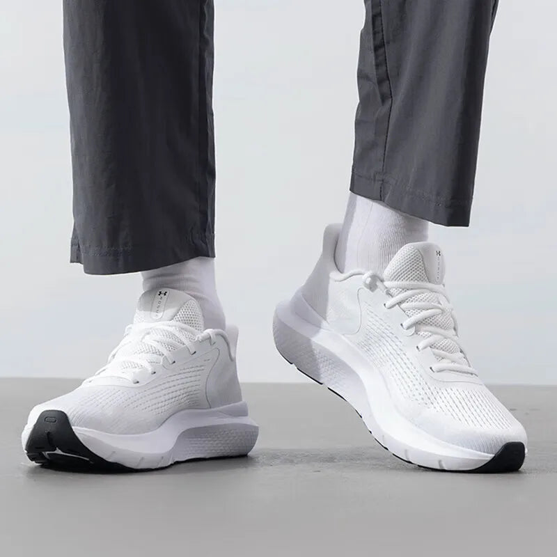 Under Armour men's shoes 2025 spring new sports shoes Light breathable cushioned wear-resistant running shoes 3028256-100