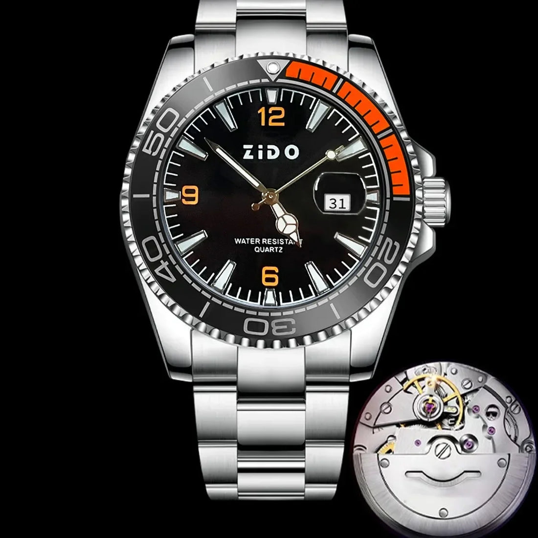 Automatic Non Men’s Quartz Watch Stainless Steel Strap Luxury Male Watches Waterproof Casual Fashion Wristwatches for Man Watch