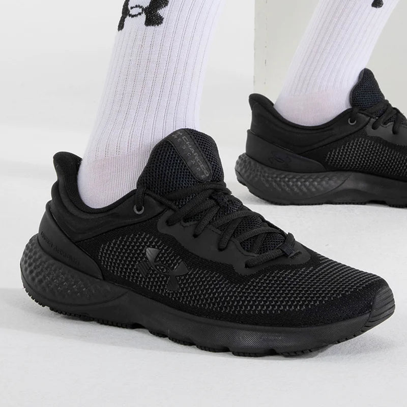 Under Armour men's shoes 2025 spring new sports shoes fitness wear-resistant cushioned breathable running shoes 3026521-002
