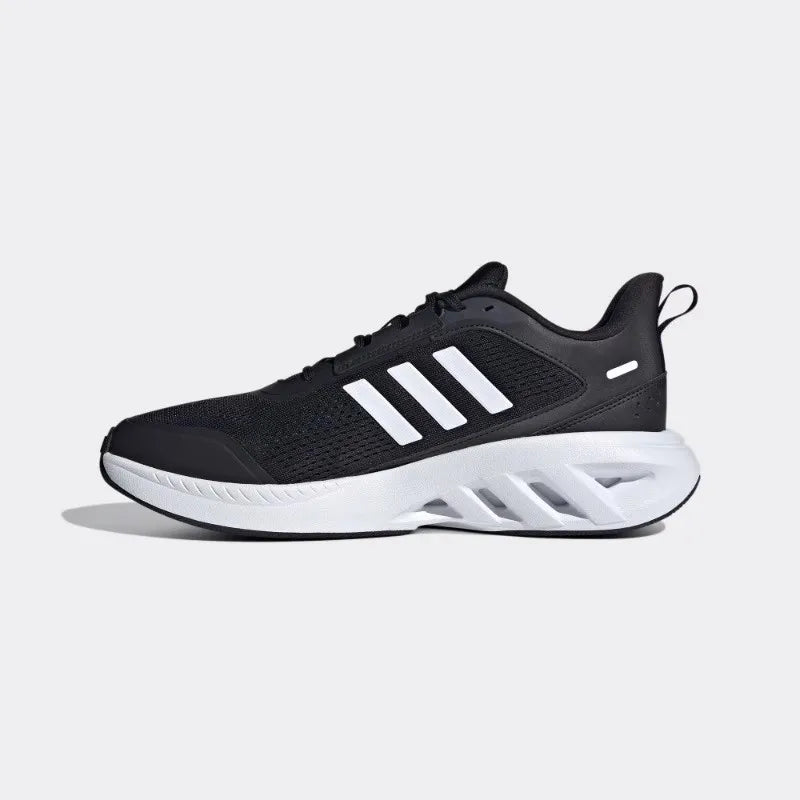 Adidas ALL DAY POWER E Breathable Black Mesh Running Shoes with Enhanced Cushioning Design