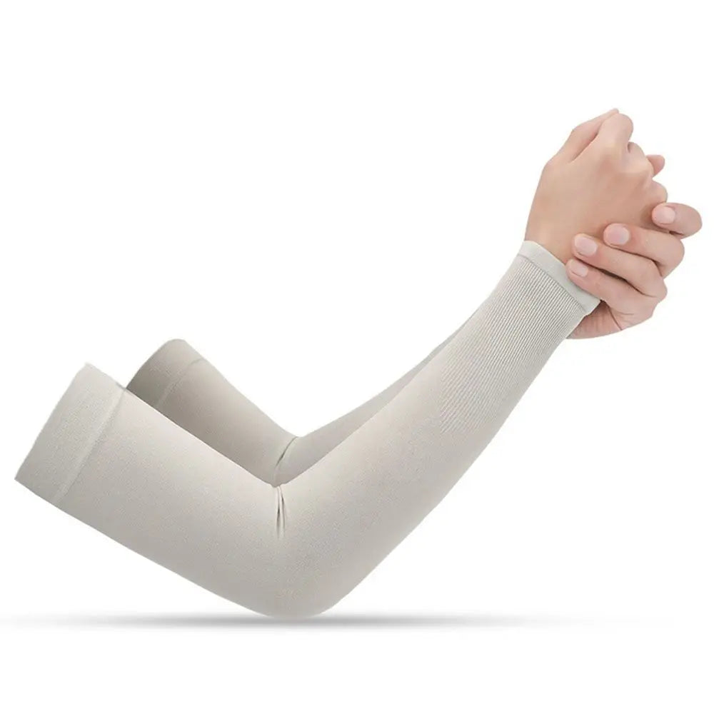 2Pcs Arm Sleeves Warmers Sports Sleeve Sun UV Protection Hand Cover Summer Cooling Warmer Running Fishing Cycling Arm Cover