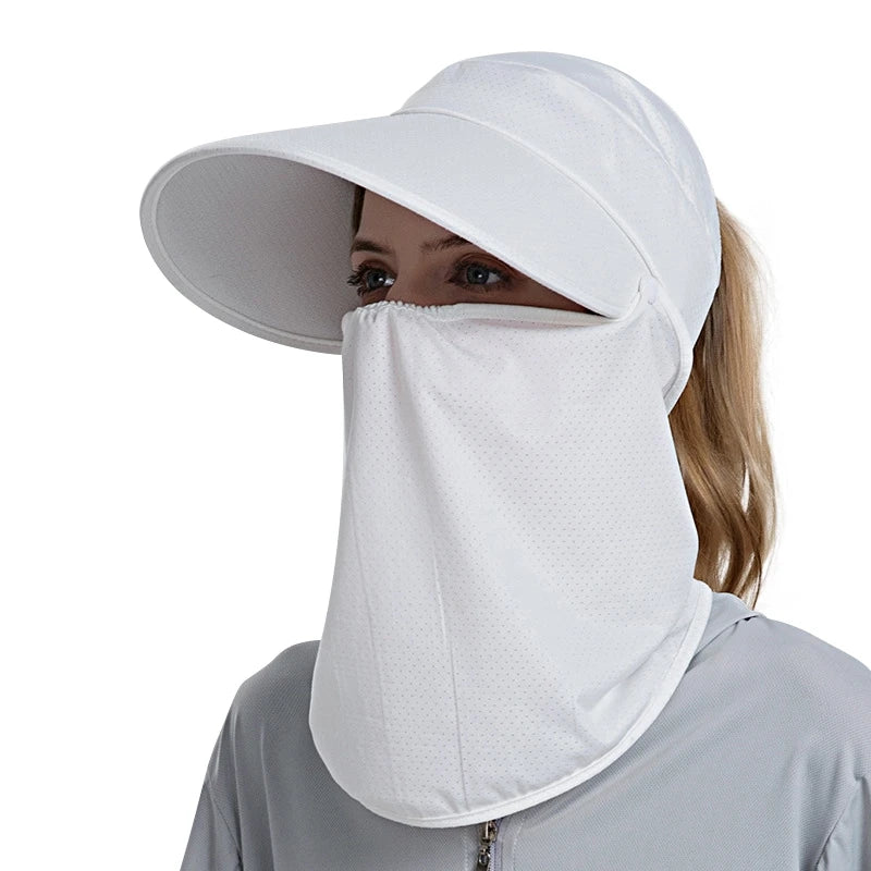 Outdoor Unisex Sun Protect Caps Bucket Hat Solid Casual Brim Sun Block Quick Drying Fishing Climbing Hat UV Protection Face Neck