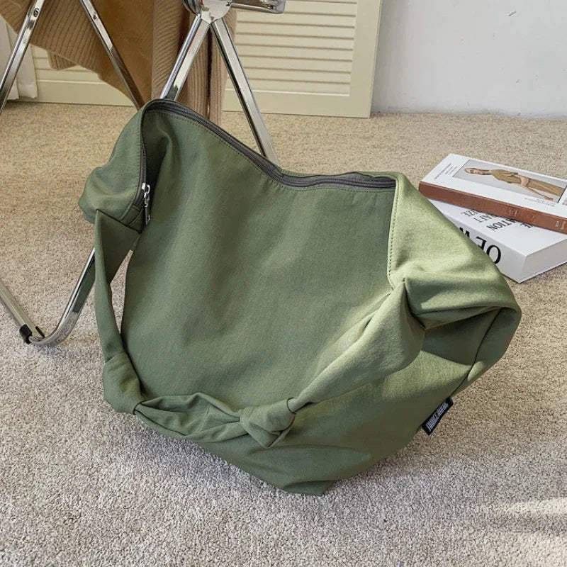 2024 New Canvas Totes Bags Women Casual Wild Ladies Handbags Solid Color Shoulder Women Bag Simple Female Messenger Bag Purses