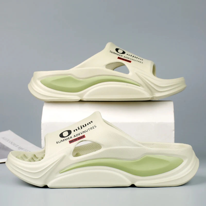 Summer New Men's Massage Slippers Indoor Outdoor Sandals Beach Casual Shoes Soft Slides Men Flip-flops Men Women Home Slippers