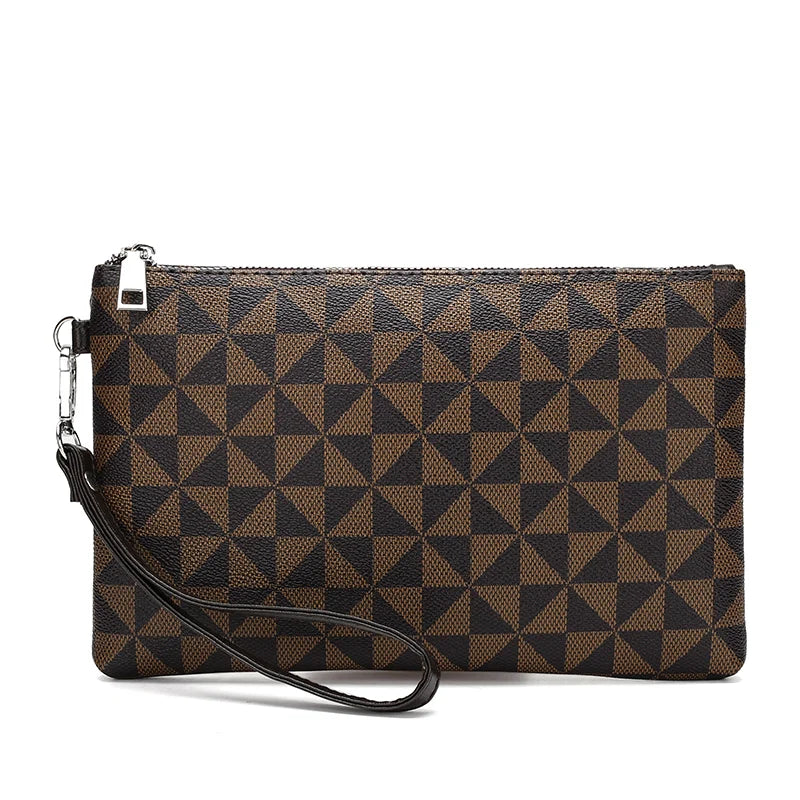 Fashion Soft PU Leather Men Day Clutch Large Capacity Male Money Handbag High Quality Business Men Cardholder Case Phone Bag