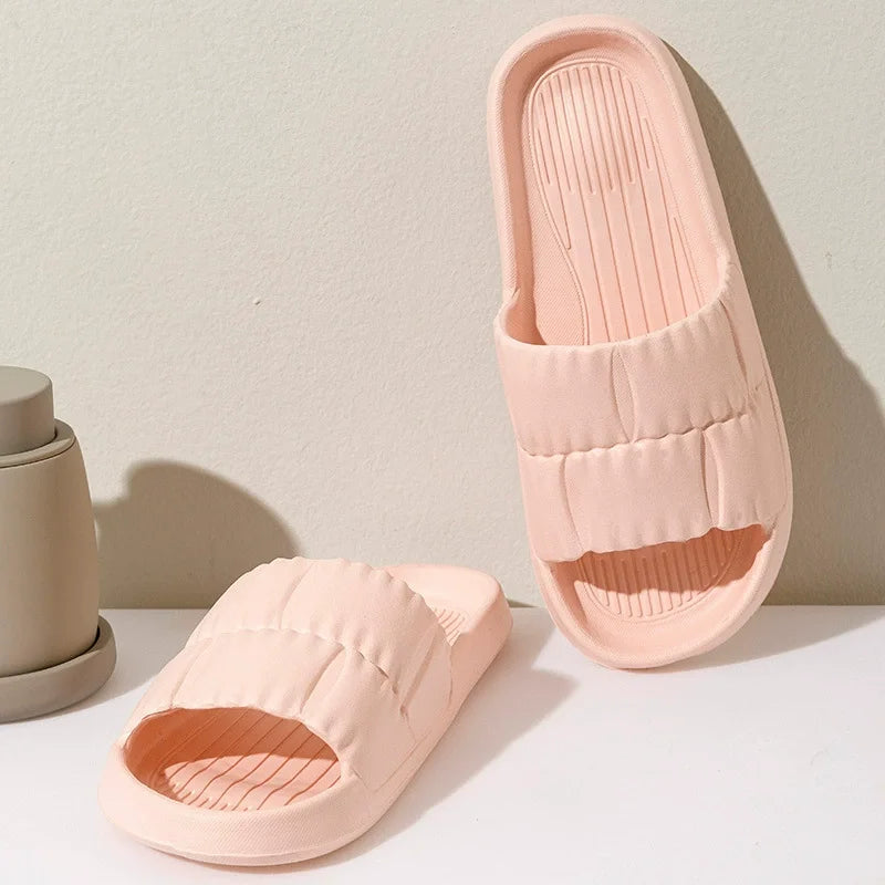 Women Soft Sole Cloud Slippers Thick Platform Indoor Outdoor Bathroom Beach Sandals Summer EVA Non Slip Wear Comfortable Bottom