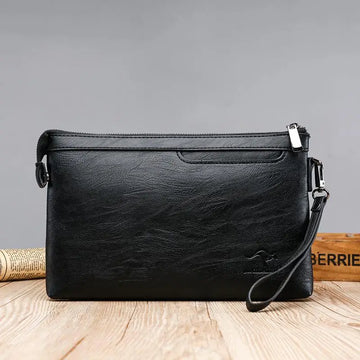 Men's Day Clutch Business Handbag Male Envelop Messenger Bag Business Casual Travel Bag Multi Functional Man's Bag, Black