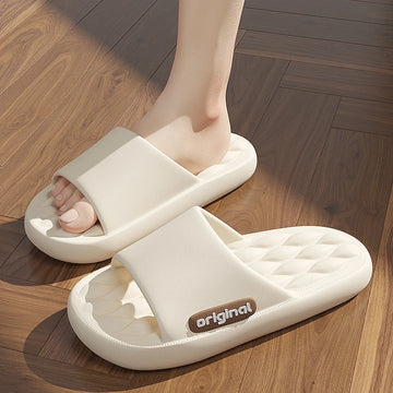 Cloud Slippers For Men Flip Flops Beach Sandals Bathroom Non-Slip Slides Simplicity Letters Women Slippers Indoor Home Shoe Male