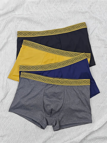 4PCS new personalized fashion men's underwear comfortable breathable men's boxers