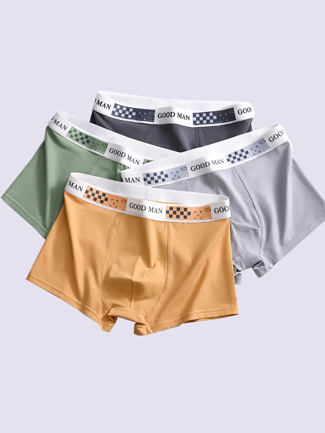 4PCS men's underwear Soft and comfortable men's boxers Everyday casual teen boxers