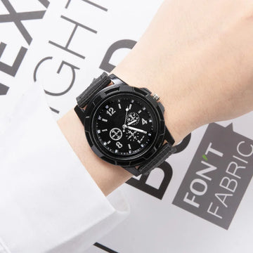 YIKAZE 2024 Military Quartz Wrist Watch Outdoor Sport Casual Fashion High Quality Men Watches Fabric Strap Student Watch for Man