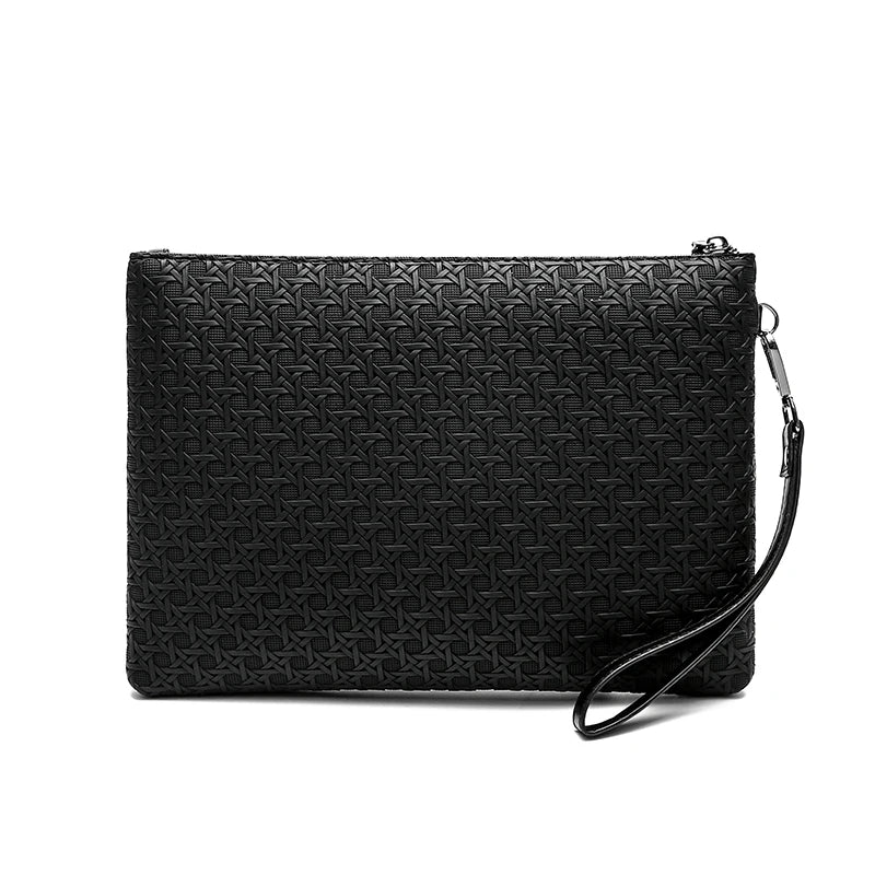 Fashion Business Men Day Clutch Durable Soft PU Leather Money Handbag Casual Male Cardholder Case Phone Bag