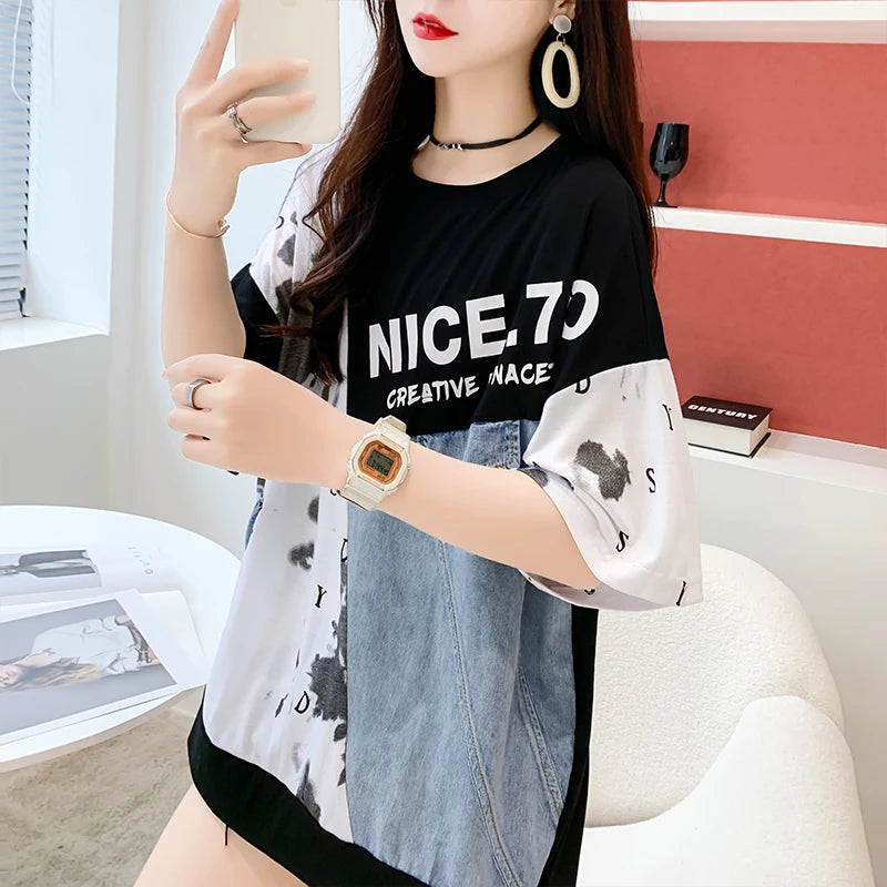 Áo thun nữ phong cách Nhật - Hàn mẫu mới 2025