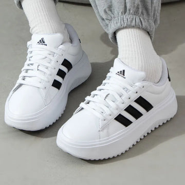 Adidas women's shoes 2025 spring new outdoor running breathable comfortable sports shoes classic thick soled board shoes IE1092