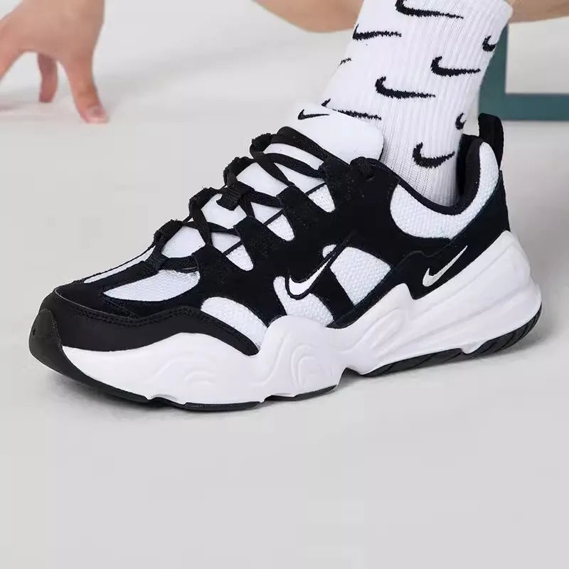 Nike men's shoes TECH HERA Breathable sneakers Casual retro breathable Daddy Shoes Running shoes black and white