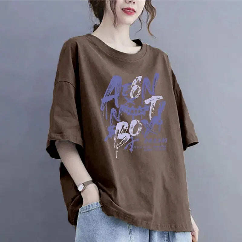 Áo thun nữ phong cách Nhật - Hàn mẫu mới 2025