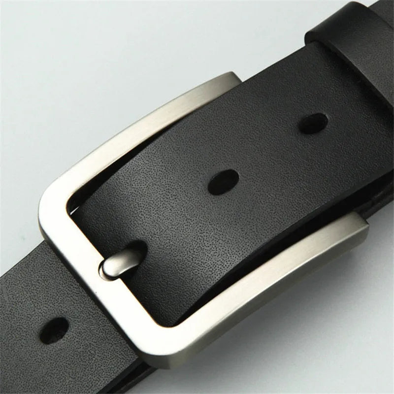Men's PU LeatherAlloy Square Pin Buckle Business Leisure Belts Male Famous Brand Luxury Designer Jeans Black Brown Belts for Men