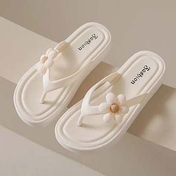 Roman Floral Thong Slippers Women's Summer Outdoor Wear Student Fashion Anti-slip Flat Bottom Board Shoes Beach Shoes for Women