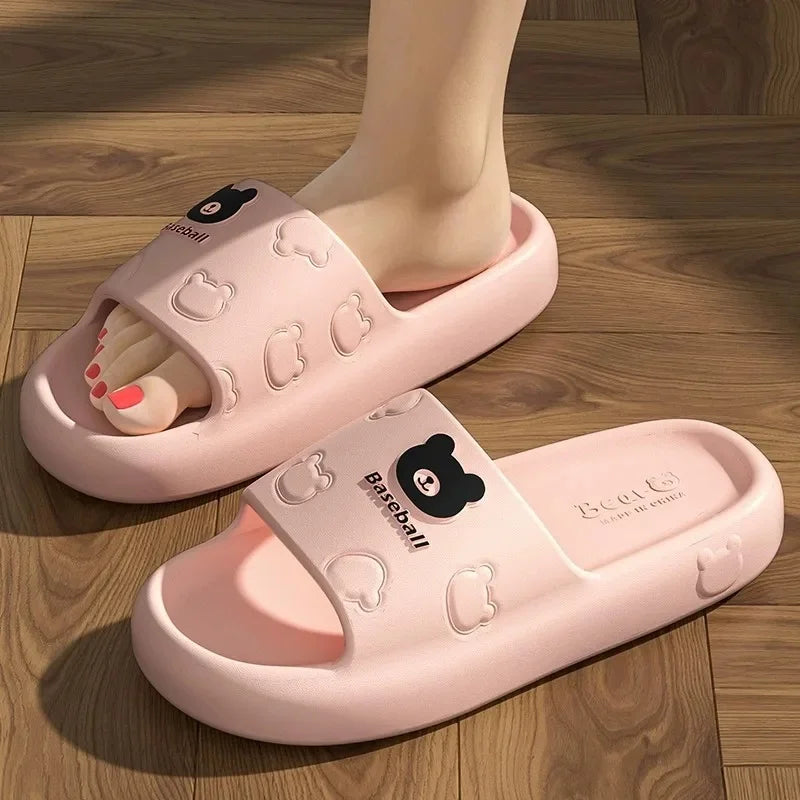 Summer Ultra Soft Silicone Slippers Home Use Men Women's Couple Style Anti-Slip Deodorant Free Silent Stepping Feeling Slippers