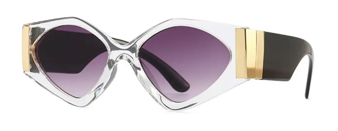 Geometric Frame Women's Sunglasses Retro Luxury Brand Big Frame Irregular Square Sun Glasses Female Red Leoaprd Oculos De Sol