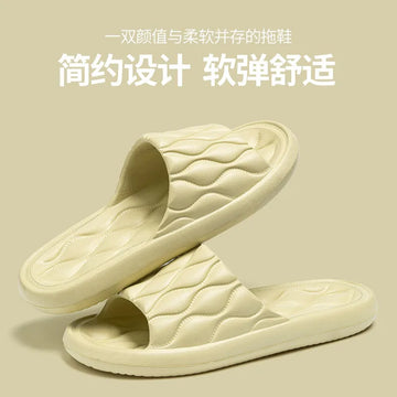 Plus Size Fashion Concise Couple Men Women Non-slip Flat Slides Summer Platform Sandals Home Slipper Indoor Flip Flops Men Shoes