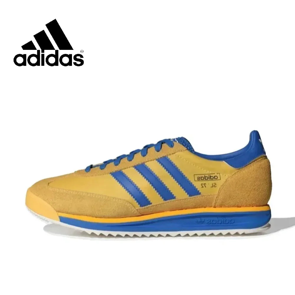 Adidas SL 72 RS Thin Sole Men's and Women's Sneakers Winter Lightweight Comfortable Casual Shoes Retro Classic Sneakers Yellow