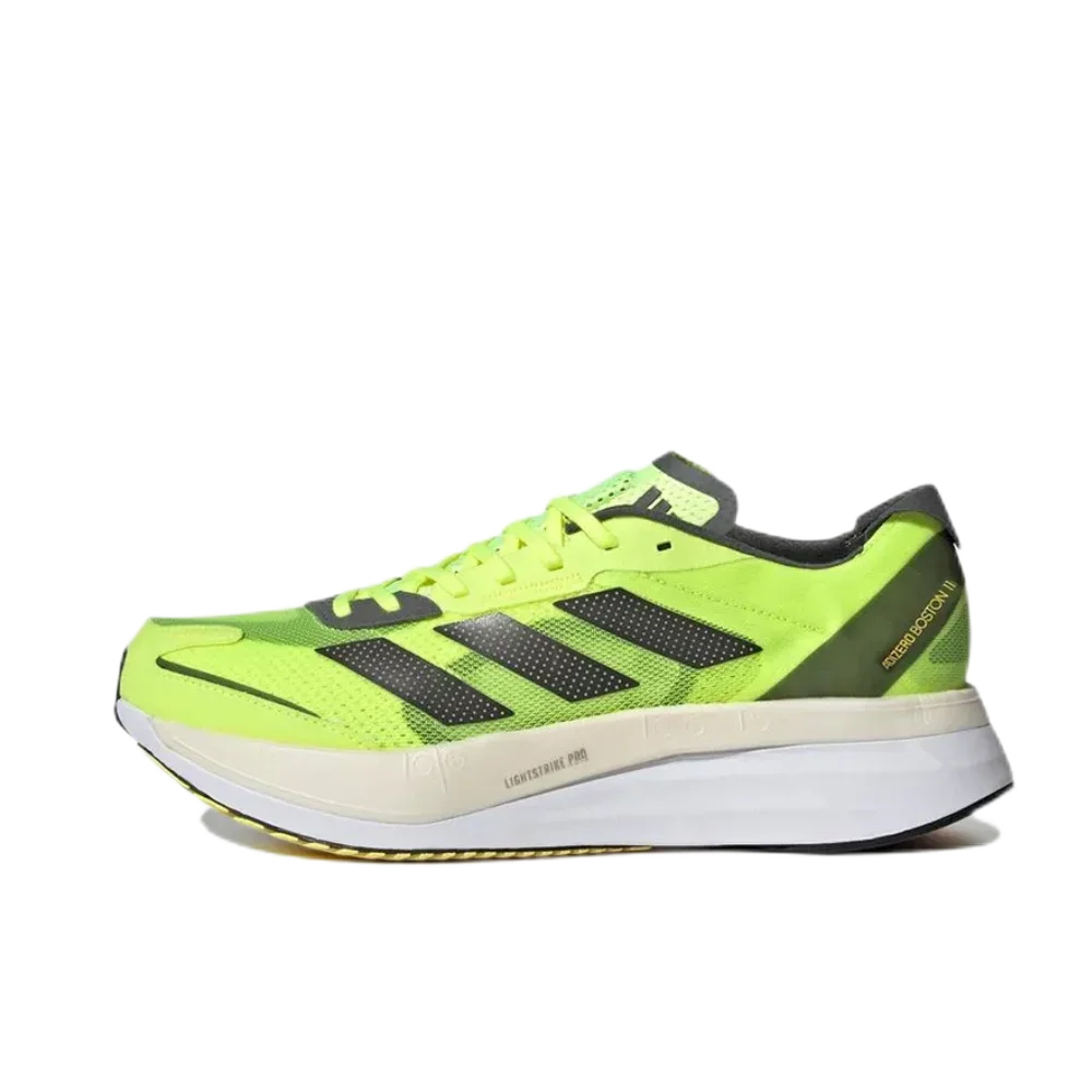 adidas Adizero Boston 11 Men's and Women's Comfortable and versatile casual running shoes black and white