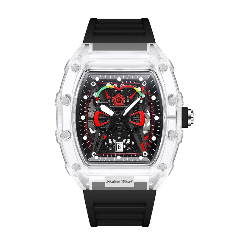 2025 Luxury New Men’s Quartz Wristwatch Non Automatic Trend Non Machine Waterproof Male Watch Luminous Transparent Watches