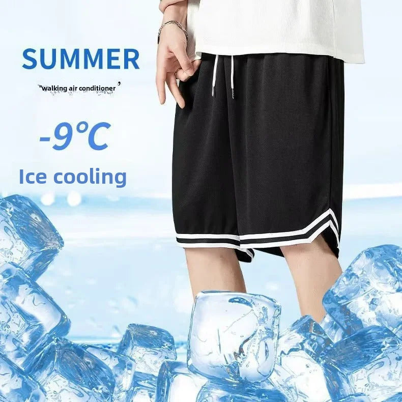 短裤男Trunks Men's Summer Thin Trendy American Style Basketball Running Loose Fit Casual Five Minute Beach Pants