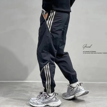 休闲裤男Quick-dry Summer Sports Men's Long Pants Loose Fit Casual Nine-point Casual Pants Ice Silk Thin Spring Autumn 2024