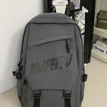 包包男Simple Versatile Nylon Backpacks High Quality Large Capacity Popularity Letter Couple Style Schoolbags for Unisex 2025 Fashion