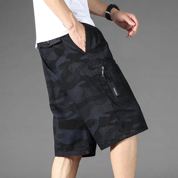 短裤男Summer Plaid Men's Seven-Foot Casual Outdoor Shorts Multiple Pockets Camouflage Pattern Loose Fit Comfortable Breathable Shorts