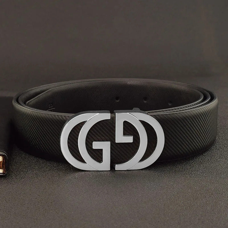 腰带High Quality 3.4cm Real Leather Belt Men Luxury Brand Designer famous Belts for Women Jeans Strap Male Metal Buckle belt