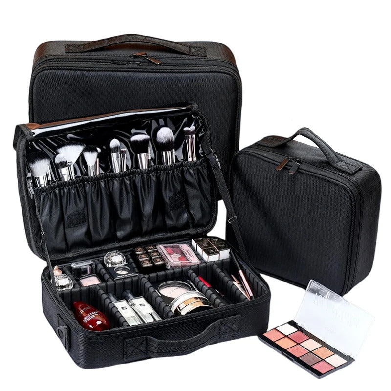 包包Professional Cosmetic Bag for Women Leather Cosmetic Bags Waterproof Oxford Large Capacity Travel Makeup Case for Makeup Artist