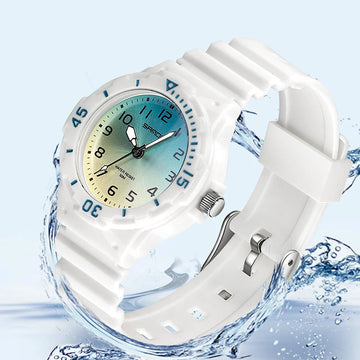 手表女UTHAI Student Watch Fashion Trend Outdoor Sports Fresh 50M Waterproof PU Soft Female Middle School Student Youth Clock Watches