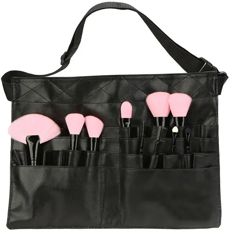 包包32 Pockets Professional Cosmetic Makeup Brush Holder 2 Arrays Apron Bag with Artist Belt Strap for Wome