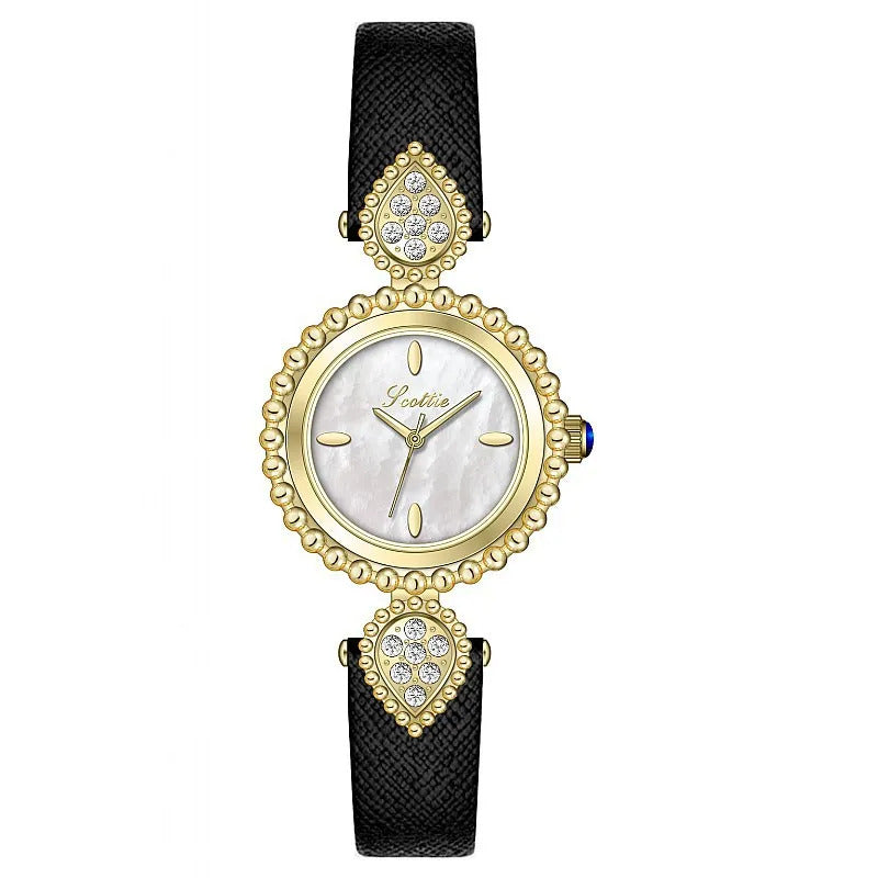 手表女UTHAI Women's Watch Light Luxury Brand Shell Faced Diamond Watches Waterproof Leather Strap Ladies Fashion Quartz Wristwatch